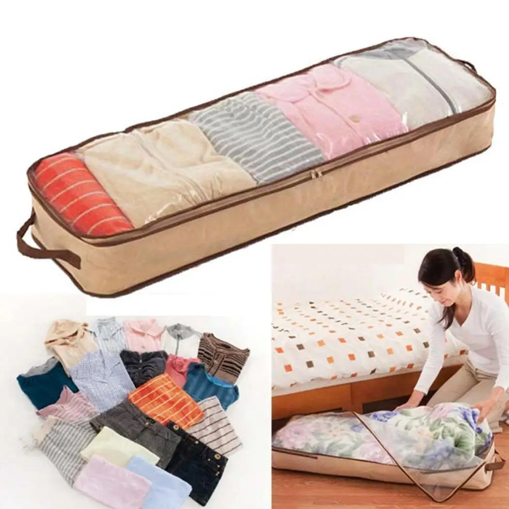 

Large Capacity Storage Bag Under the Bed 37L Clothing Beige 0.2 kg Finishing Bag