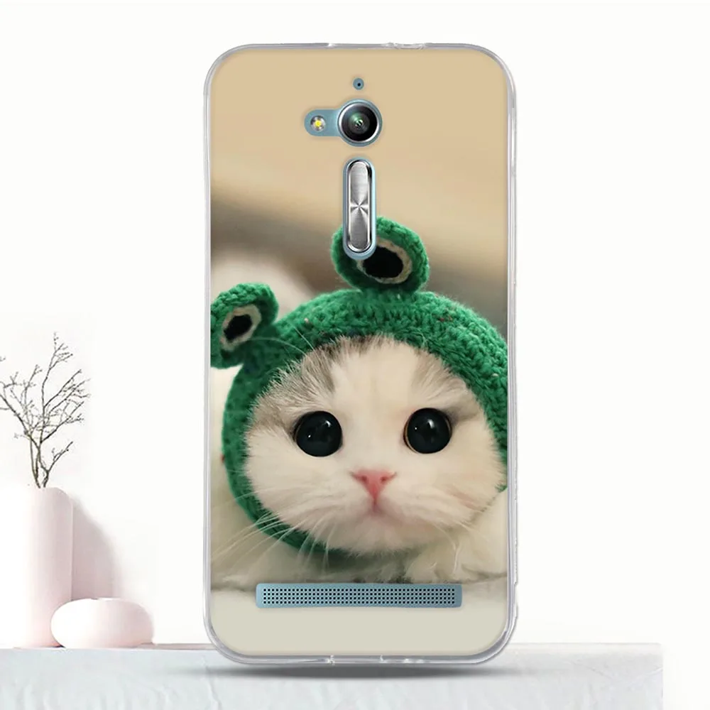 Fundas Silicone For Asus Zenfone Go ZB500KL Case Cute Animal Bumper For Asus Zenfone Go ZB500KL ZB500KG TPU Coque 5.0" Case cell phone pouch with strap Cases & Covers