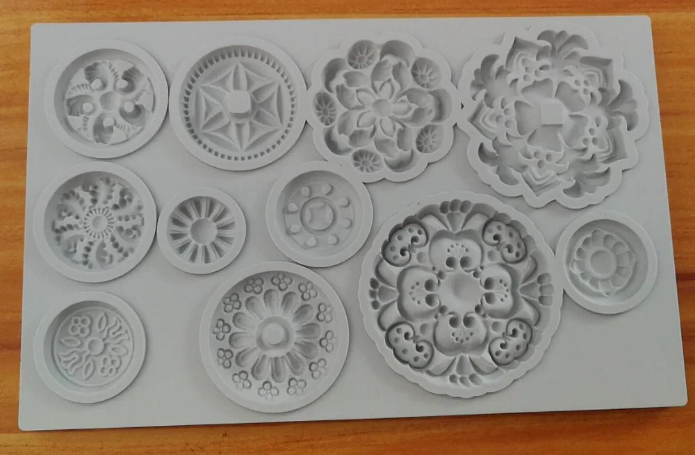 

Cake Tools 5x8inch round silicone mold Decorating Cupcake decorating Gumpaste fondant tool mould DIY