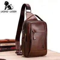 男性本革のファッション胸バッグ盗難防止オイルワックスハンドバッグクロスボディショルダーバッグ男ビジネストラベルメッセンジャーバッグ Blosos ギフト