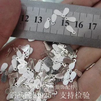 

925 silver extended chain with water drop tag tail bracelet necklace accessories DIY jewelry findings J0853