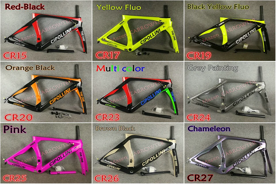 Cheap Black-Grey painted CARROWTER T1000 3K Glossy/Matte Colnago C60 carbon road frame bicycle Frameset With BB386 XS/S/M/L/XL 36