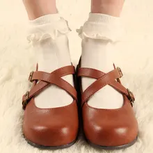 Японский Kawaii белые гетры Лолита с кружевом Lovely Для женщин для принцессы, кружевное, с оборкой носки милые женские туфли в ретро-стиле носки с оборками для девочек