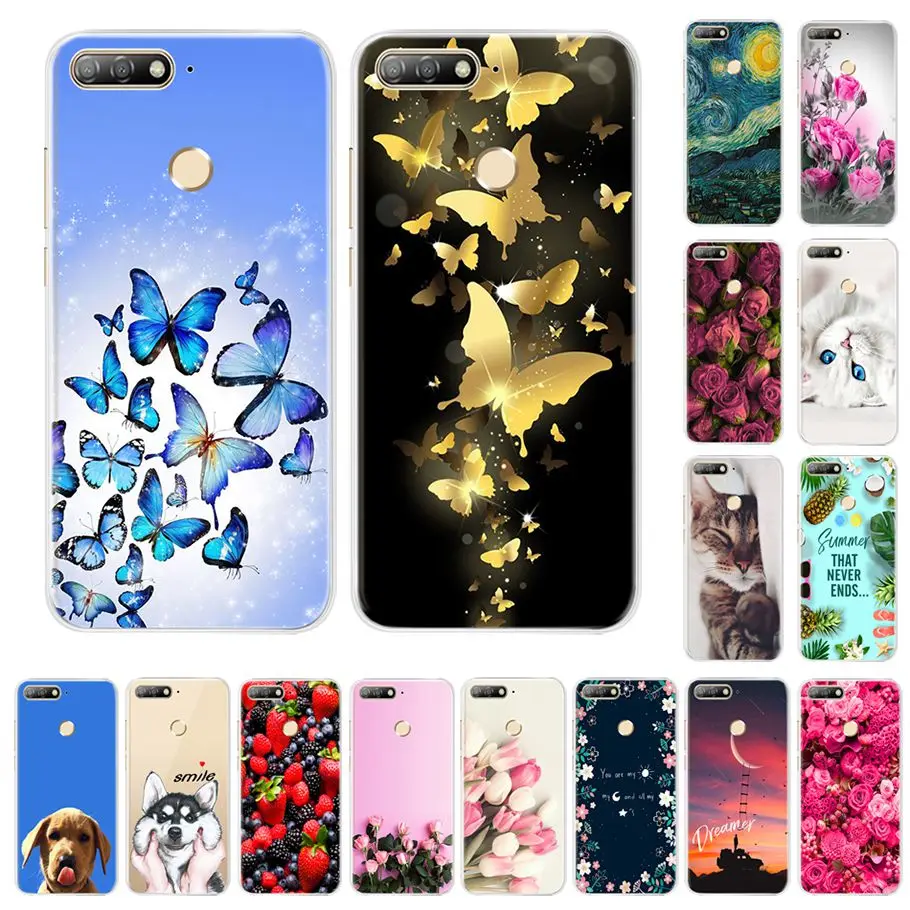 Soft Silicone Cover Case For 8a Huawei Honor 7c Russian Version Bumper Coque Phone Protector |