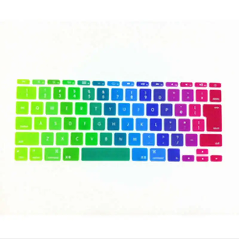 

Japanese JP keyboard Rainbow English Letter Keyboard Cover Skin Protector 100X For Apple MacBook Air 11" 11.6 For Mac book 11"