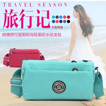 

020318 new hot women nylon shoulder bag lady flap bag