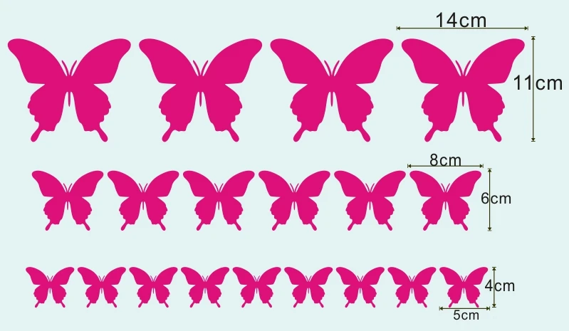 Бабочки наклейки на стену DIY наклейки на стены виниловые настенные украшения для спальни гостиной Детская комната для девочек Декор для комнаты