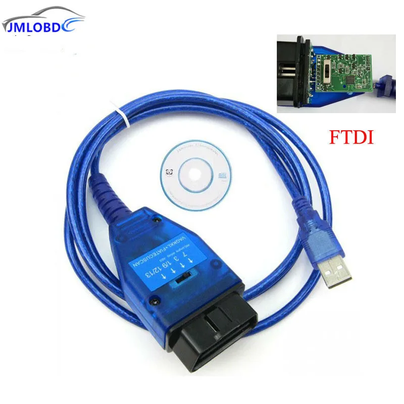 2018 With FTDI Chip Auto Car Obd2 Diagnostic Cable for VAG USB 409 VAG KKL Fiat