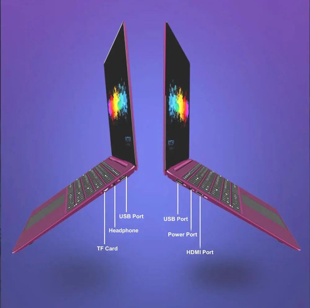 Новинка года, ноутбук latpops, 15,6 дюймов, фиолетовый металлический корпус, 6G, 64G, SSD, HD 1920*1080, дисплей Windows 10, wifi, bluetooth