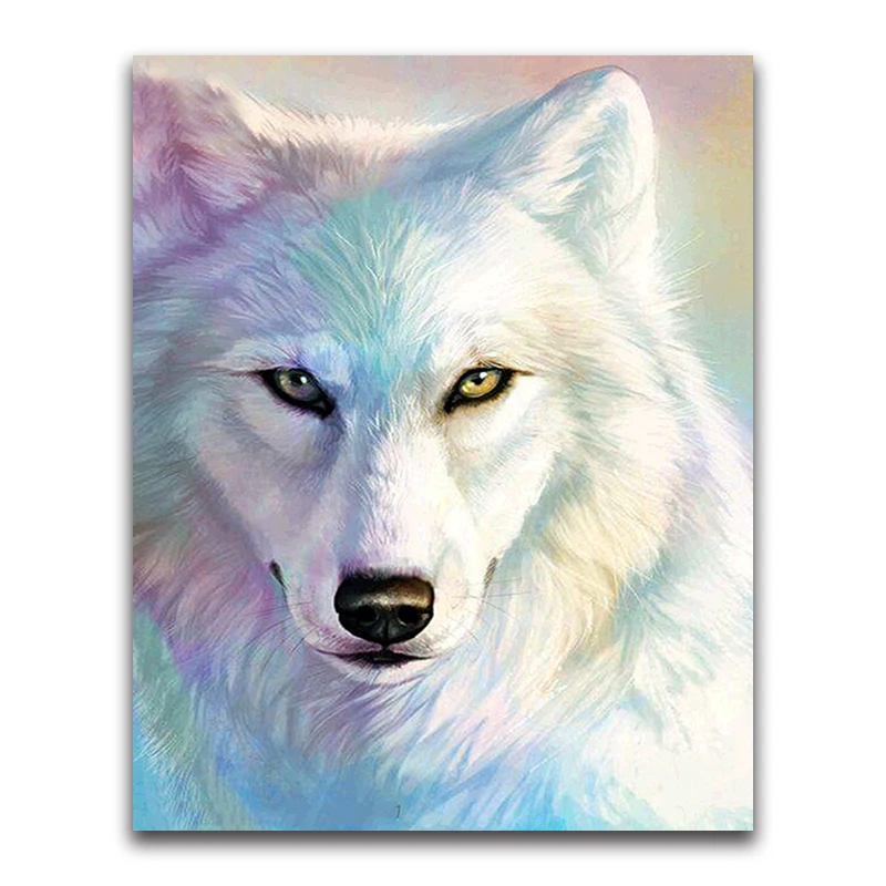 Diamond Painting cross stitch kits 3D Diy Diamond Embroidery White Wolf picture mosaic pattern arts and crafts resin drill gift