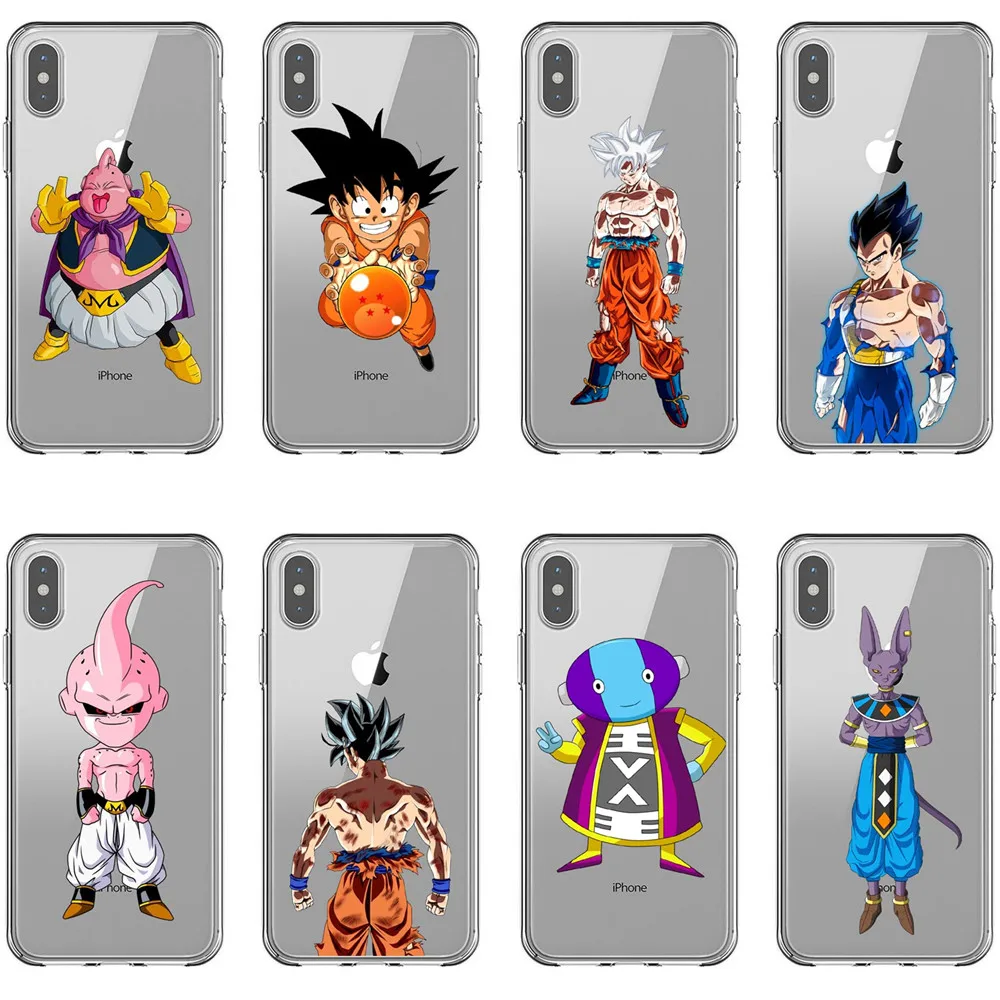 

Hot Dragon Ball Super Cartoon Son Goku soft silicon Phone Cover case for iphone 6 6S plus 7 7plus 8 8plus X 5 5s SE XS MAX XR