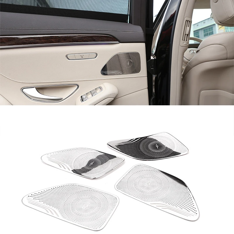 2PCS Chrome Roof Hook Trim Cover for Mercedes Benz S Class W222 S320 2014-17