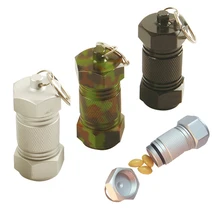 Mini Metal Pill Case Portable Medicine Boxes Waterproof  Pill Box Case Bottle Cache Drug Holder Container Storage Box Keychain