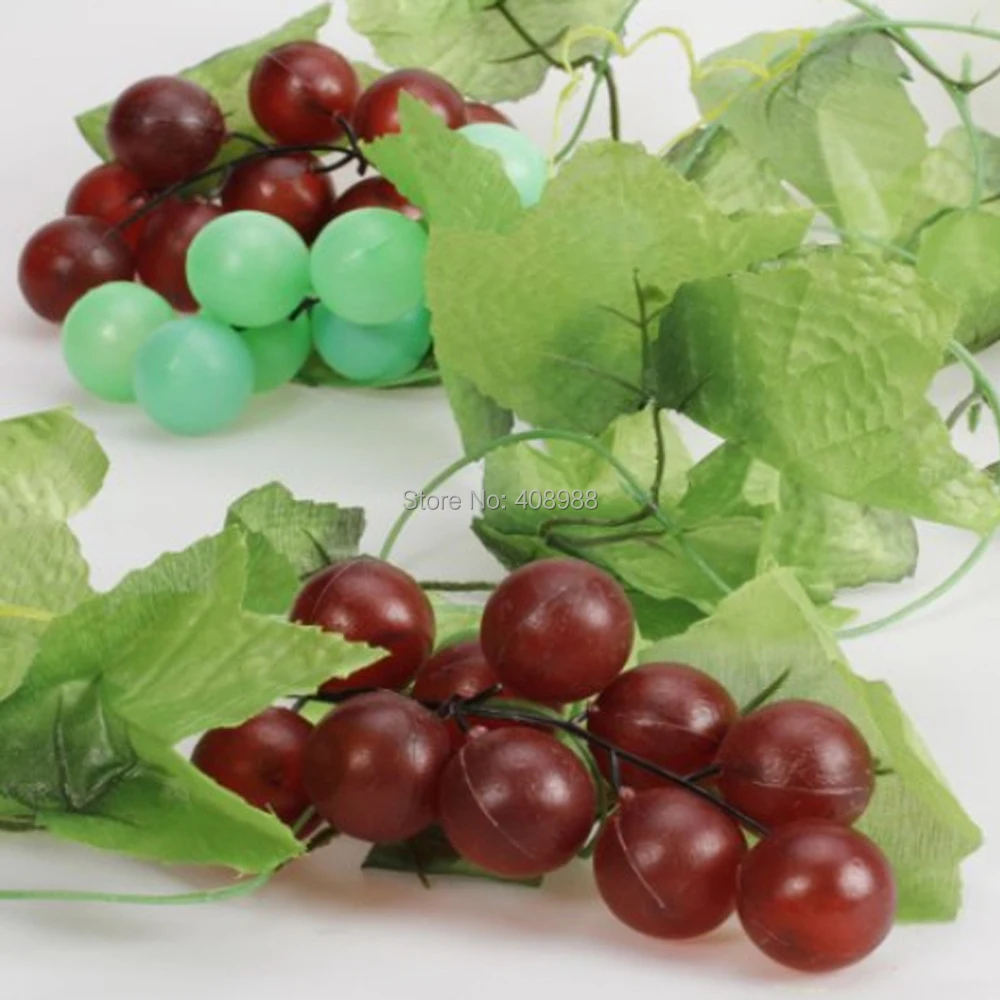 2 x Artificial Plastic Grape Simulation Vine Garland Fruit for Home