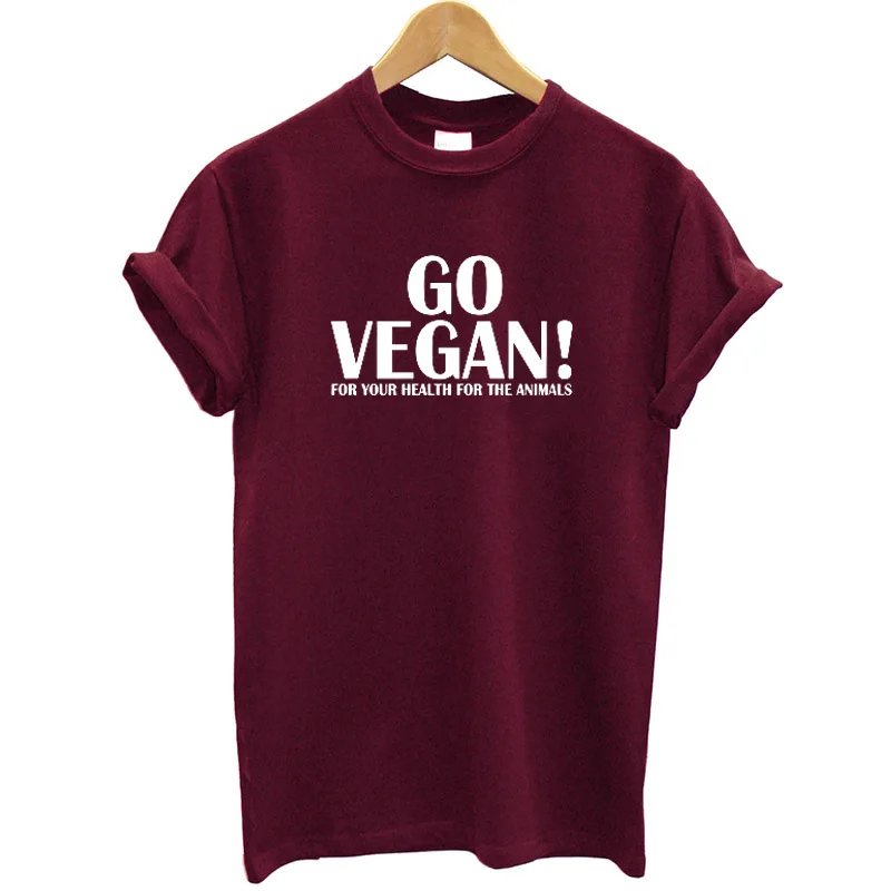 

Fashion Black Women T-shirt Cotton Short Sleeve Loose Fit Summer Tops Letter Go Vegan Printed T Shirt Women Clothes Plus Size
