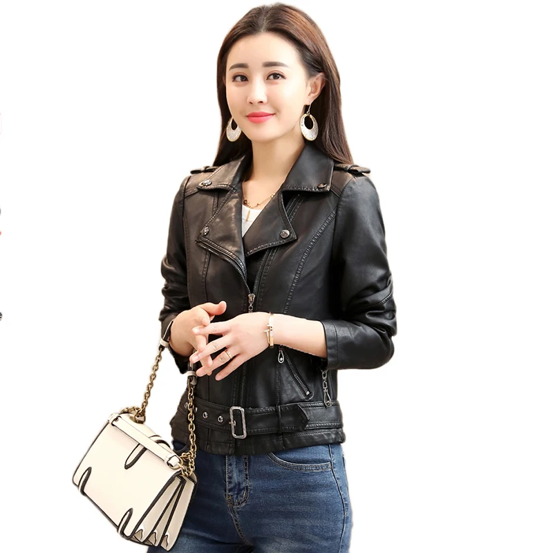 M-4xl Rushed Plus Size Summer Women Pink Short Locomotive Leather Jacket 2018 Autumn New Fashion Bomber Casual Coat No281 M-4xl Rushed Plus Size Summer Women Pink Short Locomotive Leather Jacket 2018 Autumn New Fashion Bomber Casual Coat No281