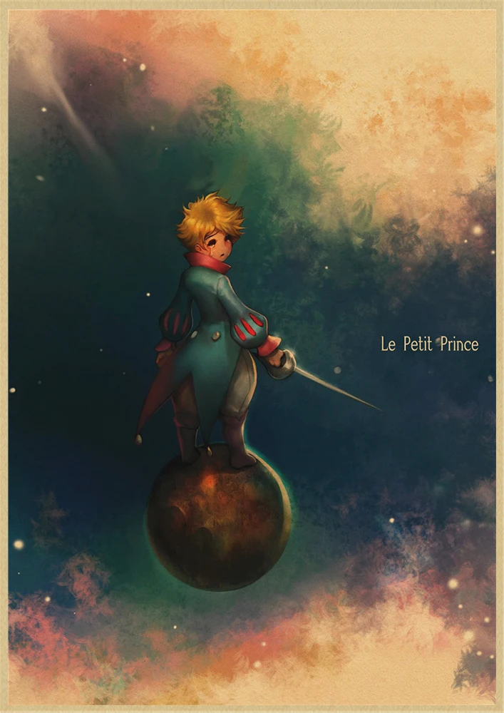 Домашний декор Маленький принц матовая крафт-бумага ВИНТАЖНЫЙ ПЛАКАТ мультфильм фрески анимация детские рисунки плакат