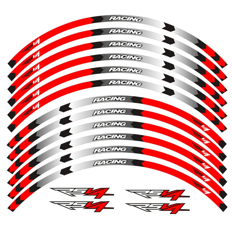 Новинка, высокое качество, 12 шт., подходят для мотоцикла, колеса, наклейка, полоса, светоотражающий обод для Aprilia RSV4 R/RR RSV4 RF RSV4 RFW MISANO RSV4
