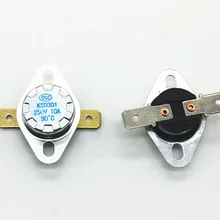 KSD301 термостат с оснасткой/переключатель температуры, автоматический сброс 45~ 180 градусов Цельсия