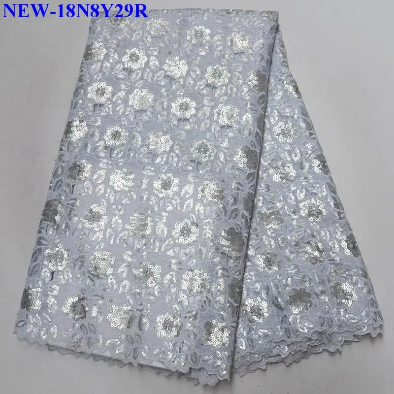2018 Most popular Nigeria Lace Fabric Wthie High Quality African Sequins Net Mesh Embroidery French Organza RT004 | Дом и сад