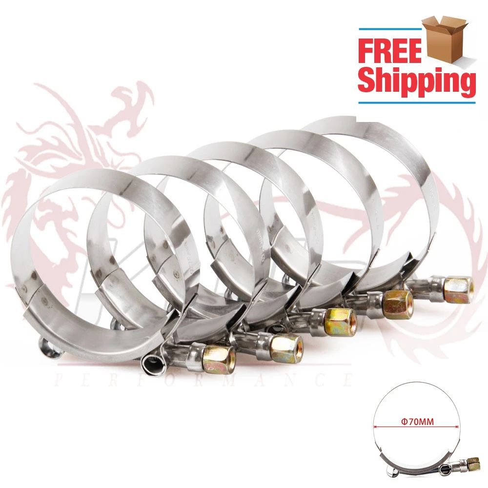 Free shipping 2 pcs NEW Hot Stainless Silicone T Bolt hose Clamp Kit