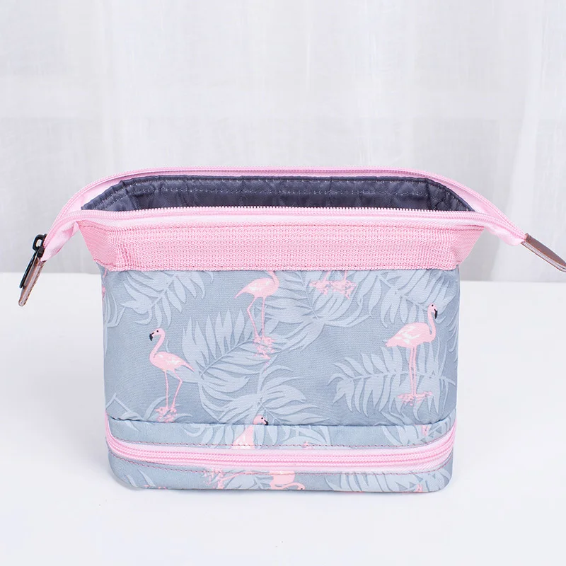 Женская косметичка нужен Макияж сумка Красота Чехол сумка для туалетных принадлежностей Туалет дорожная сумка-Органайзер чехол для костюма чехол Чехол - Цвет: Blue flamingo