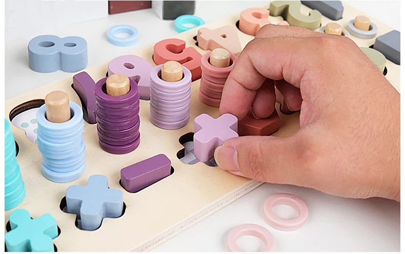 Pré-escolar de Madeira Jogo do Bebê Brinquedos para Crianças Montessori Brinquedos Contagem Forma Geométrica Cognição Educação Precoce Auxiliares Ensino Matemática Mod. 337218 12 geométrica cognição jogo do bebê educação precoce
