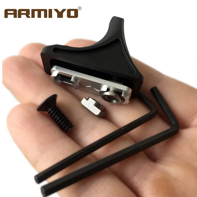 

Armiyo Tactical Wrap Angled Fore Handle Grip Adapt to Modular Locking & Key Pattern Handguard Hunting Accessories