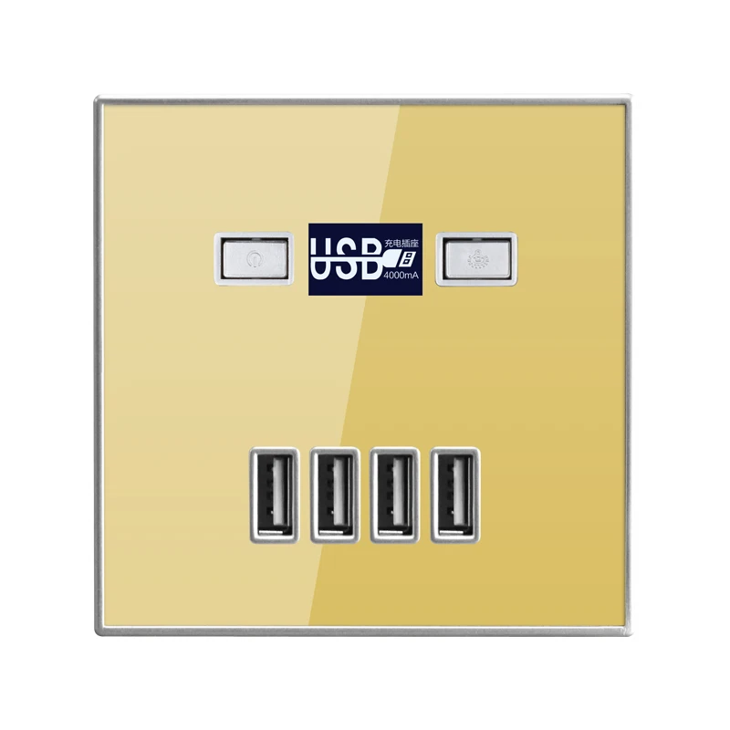 4 Порты и разъёмы USB быстрой зарядки розетки DC5V 4A настенная зарядка ЕС Стандартный