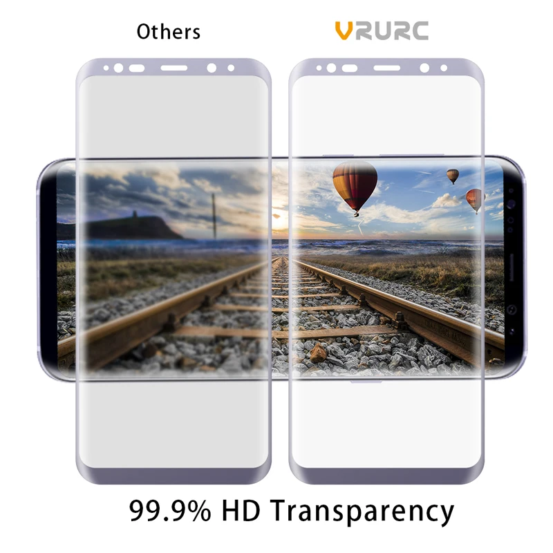 Vrurc Экран протектор для samsung Galaxy S8 S9 плюс 3D полное покрытие передней и задней