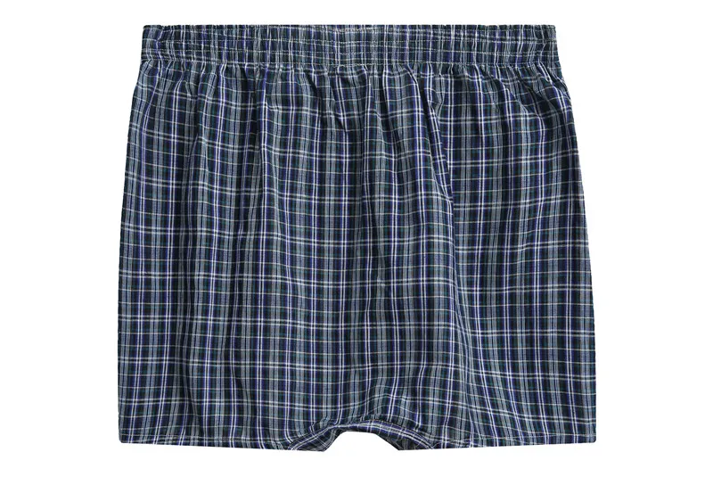 5Pcs/lot Boxer Men Thin Summer Underwear Cotton Man Big Size Short Breathable Plaid Flexible Shorts Boxer Male Underpants