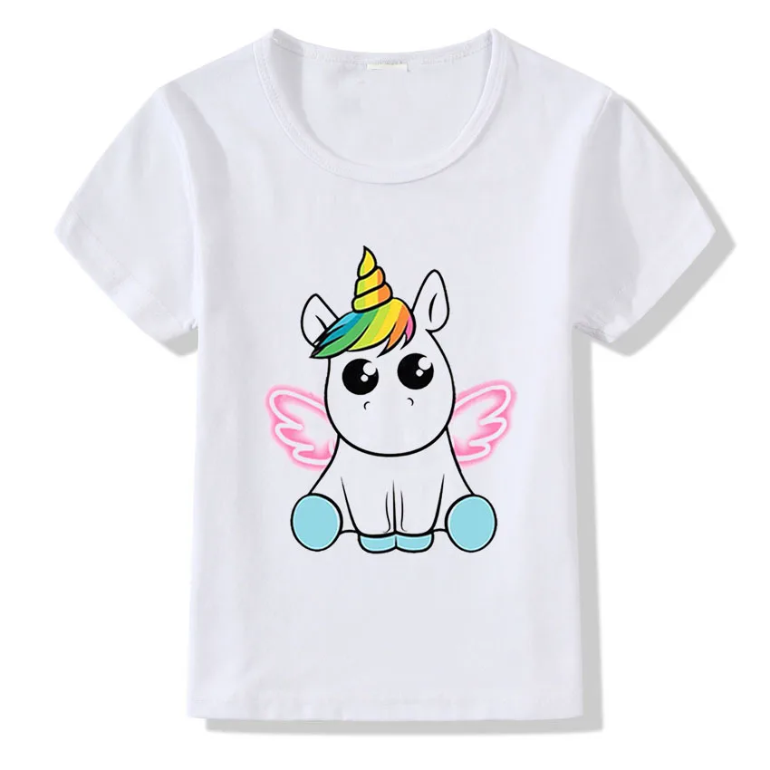 

RUNNING CHICK new unicorn with wings print tshirt family look wholesales and dropship