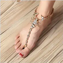 Hansel& Wang Скорпион на лодыжку, босые ноги сандалии ноги ювелирные изделия ноги Новые ножные браслеты для женщин до пляжа цепь лодыжки A001