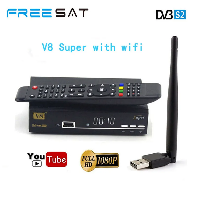 2pcs Satellite font b TV b font font b Receiver b font decoder Freesat V8 Super