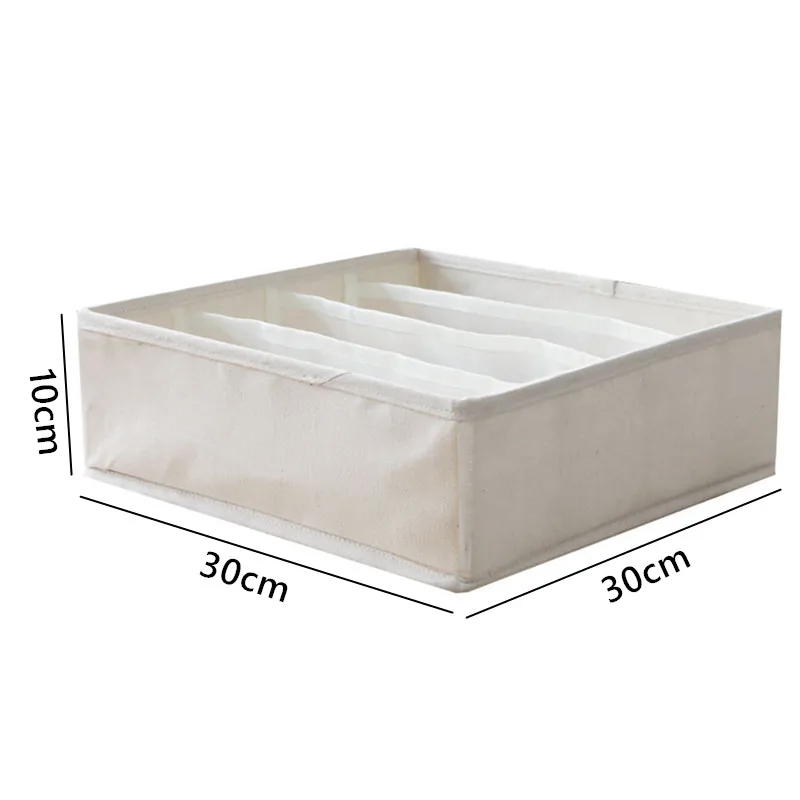 Foldable Underwear Storage Boxes Washable Closet Drawer Socks Organizer with Zipper