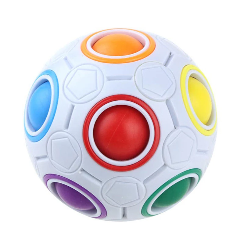 Creative Magic Spherical Speed Rainbow Puzzles Ball Football Kids