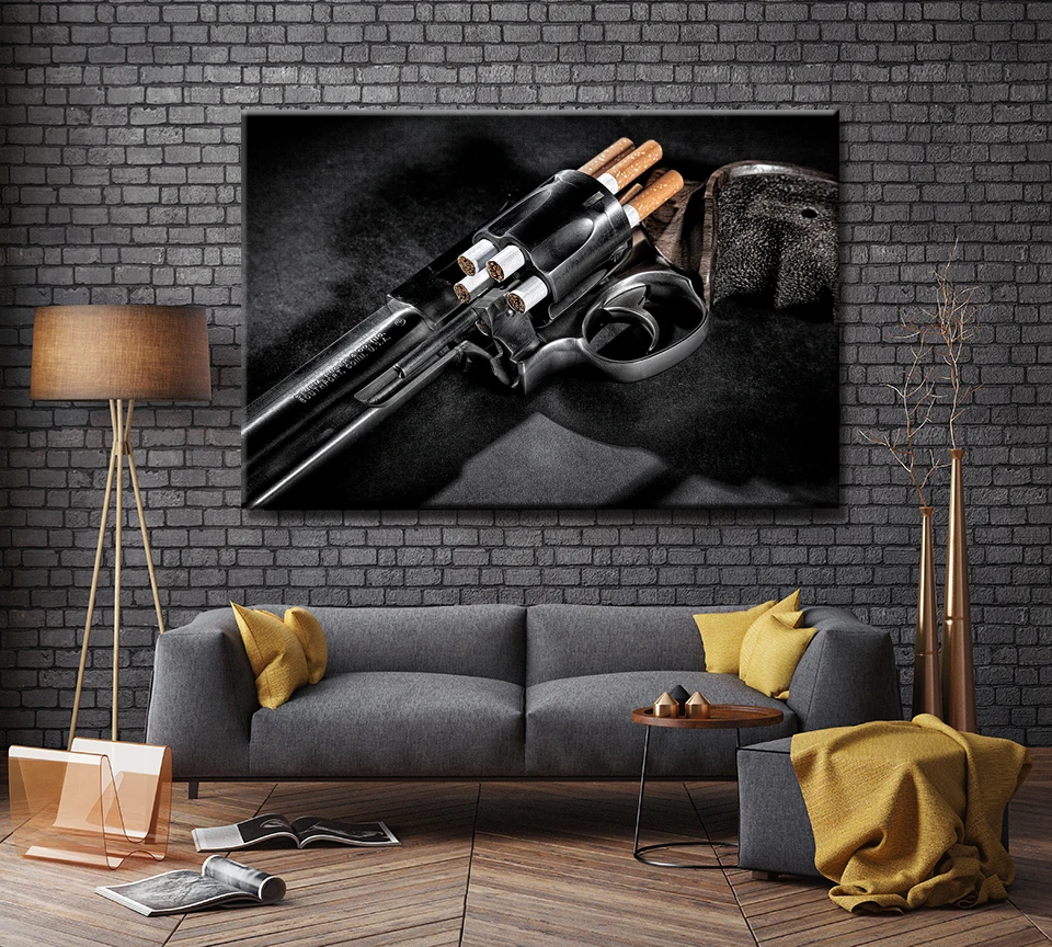 Revolver Weapon Gun Cigarette Wall Art Home Decor Frame Canvas Pictures HD Prints Gun Pistol Paintings Boy Teen Bedroom Posters Revolver Weapon Gun Cigarette Wall Art Home Decor Frame Canvas Pictures HD Prints Gun Pistol Paintings Boy Teen Bedroom Posters