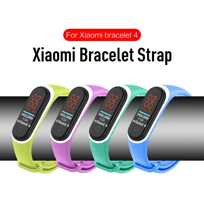 

Colorful for mi band miband 4 accessories strap replacement silicone Wriststrap for xiaomi mi4 3 smart bracelet Wristband TSLM1