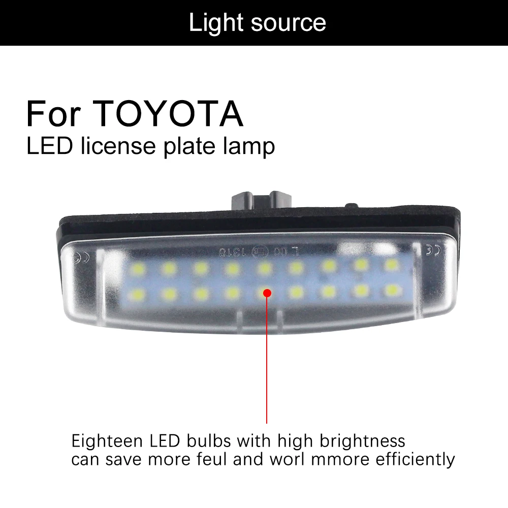 DXZ 2X светодиодный номерной знак Лампы Canbus 12 В для Toyota Camry Avensis, Verso Eco prius 30 Lexus Is200 is300 gs300 rx330