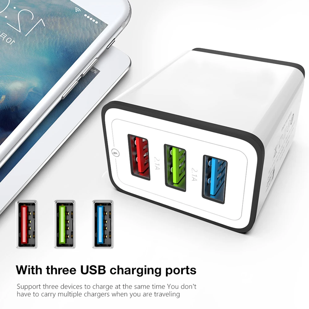5V3A 3U/2U/1U USB зарядное устройство EU адаптер traverl для apple phone samsung xiaomi huawei micro usb