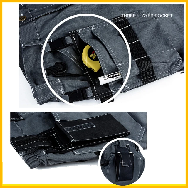 Cargo Work Pants with Removable Pockets