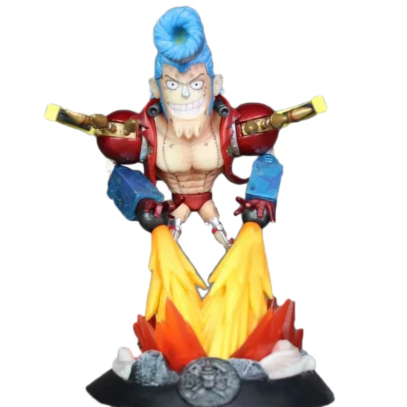 

One Piece COS iron man Franky Action Figures GK The straw hat Pirates Model Toys 21cm
