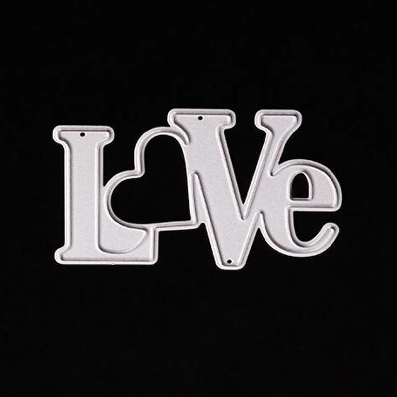 

Brief letter Gifts Metal Cutting Dies Love Heart Stencils For DIY Scrapbooking/ Embossing DIY Paper Cards Scrapbooking Die Cut