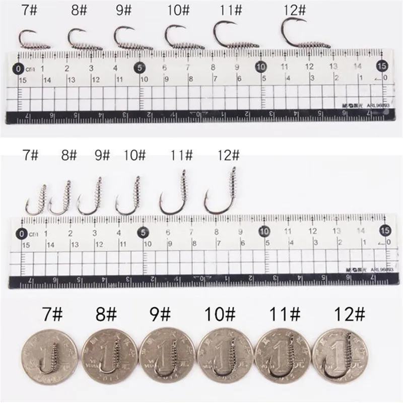 10pcs/lot High Carbon Steel Spring Hook Barbed Swivel Carp Jig Fly Fishing Hooks With Hole For Fishing Tackle Accessories Jig