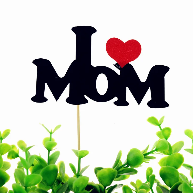 Флажки для торта кекс I LOVE YOU торт Топпер MOM/DAD Toppers Дети День рождения Свадьба