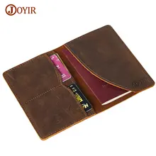 Joyir Vintage Men Genuine Leather Passport Cover Travel Passport Holder Passport Case Wallet License Credit Card Holder K018A