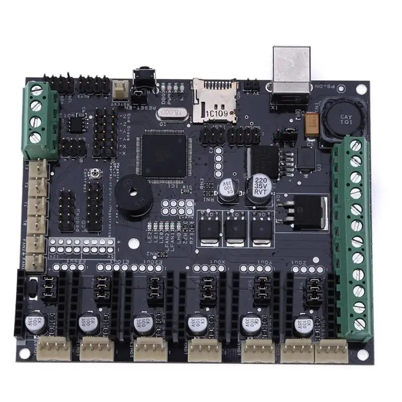 

ALLOYSEED 3D Printer Motherboard Megatronics V3 Control Board With Welding AD597 Chip USB 2.0 Full Speed compatible
