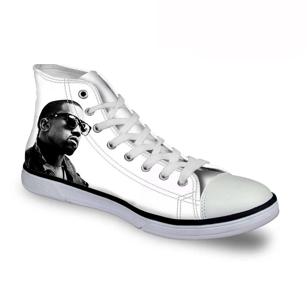 Noisydesigns мужские кроссовки 9908 Мальчикам Высокая парусиновая обувь Kanye West Ботинки west kanye принт легкие дышащие суперзвезда Уличная обувь