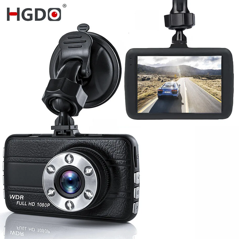 

HGDO Car Camera Recorder Full HD 1080P Car Dash Camera Dashcam 3 inch 170 Degree 6 Led Light Dash Cam Night Vision Auto Car DVR