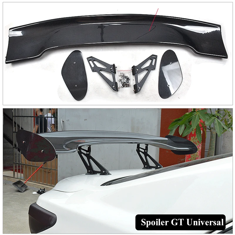 JIOYNG Carbon Fiber universality GT Three box Rear Spoiler Wing trunk